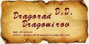 Dragorad Dragomirov vizit kartica